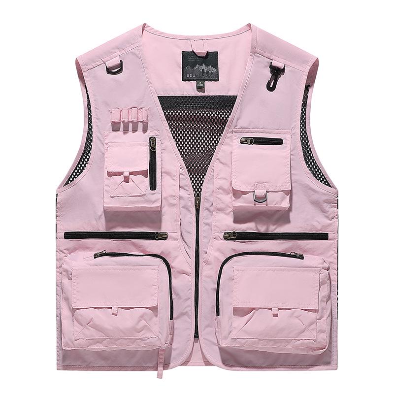 Chaleco de Malla de Secado Rápido con Múltiples Bolsillos para Hombre para Pesca y Fotografía - Primavera/Otoño