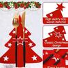 6/12Pcs Christmas Tree Cutlery Holder Bags Knife Folk Holder Pockets Felt Tableware Decoration Dinner Flatware Silverware Covers