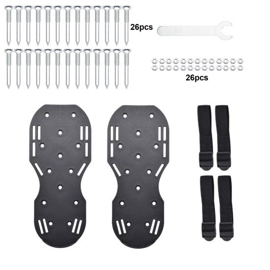 1 Paar Rasenlüfterschuhe Rasenlüfterschuhe mit Edelstahlspikes Bodenlüfterwerkzeug für Gartenbodenlockerung und Rasengesundheit (Versammlung