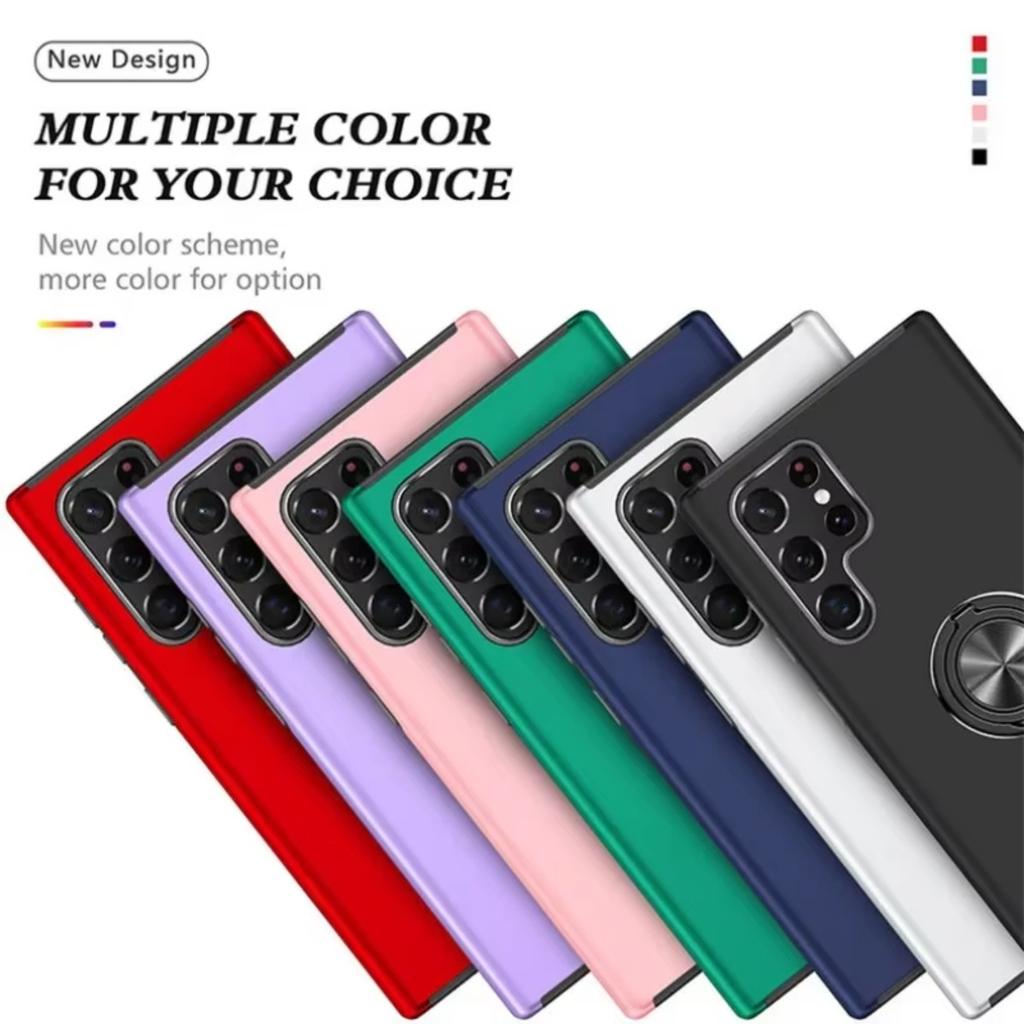 Ring Holder Protective Phone Case for Samsung Galaxy A06 A07 A15 A16 A17 A25 A35 A36 A55 A56 S21 S22 S24 S25 Ultra S23 FE Cover