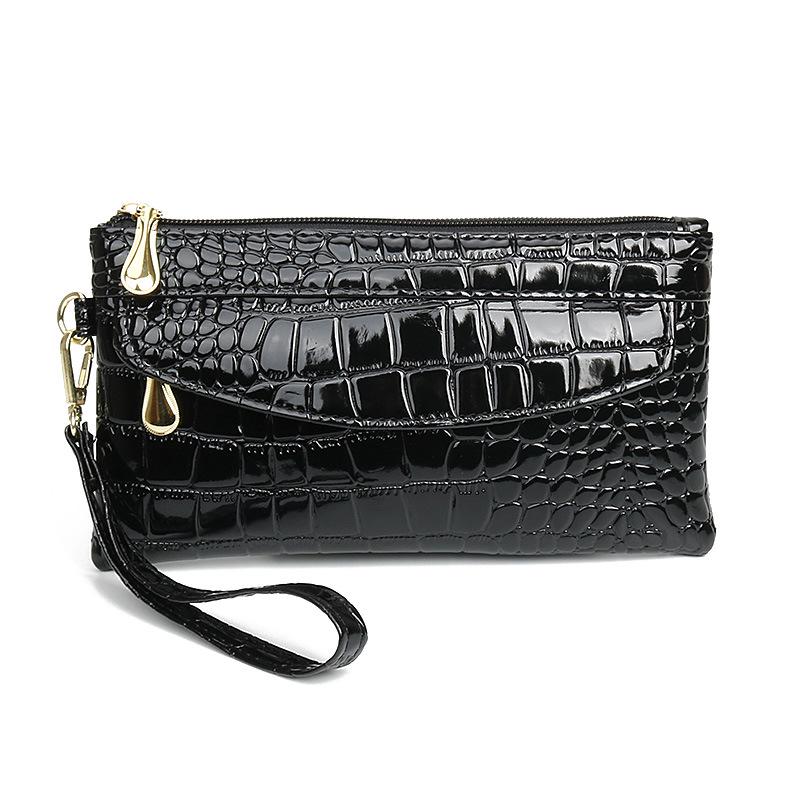 Stylish Women's Shiny Clutch Bag & Coin Purse