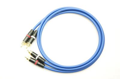 MOGAMI 2534 RCA Red and White Line Cable Two-Pair (1m, Blue)