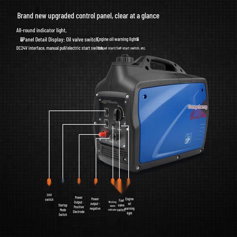 Dongcheng FF-2800i Portable Gasoline Generator CN plug (adapter included)