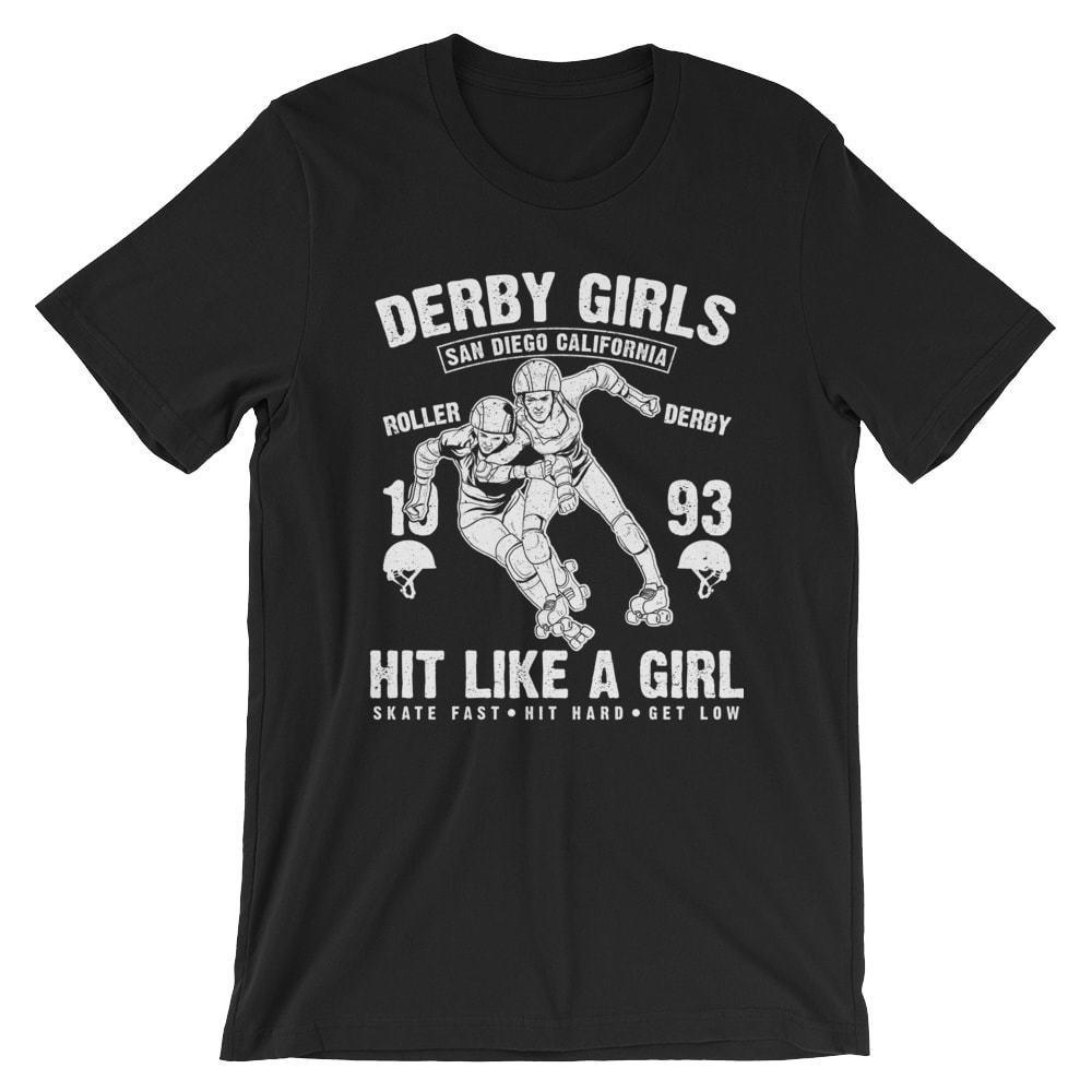 

Derby Girls T-Shirt. Roller Derby Shirt 100% Cotton Premium Tee NEW XL