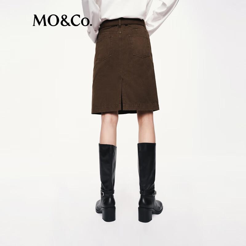 MO&Co. Women's High-Waist H-Line Midi Skirt