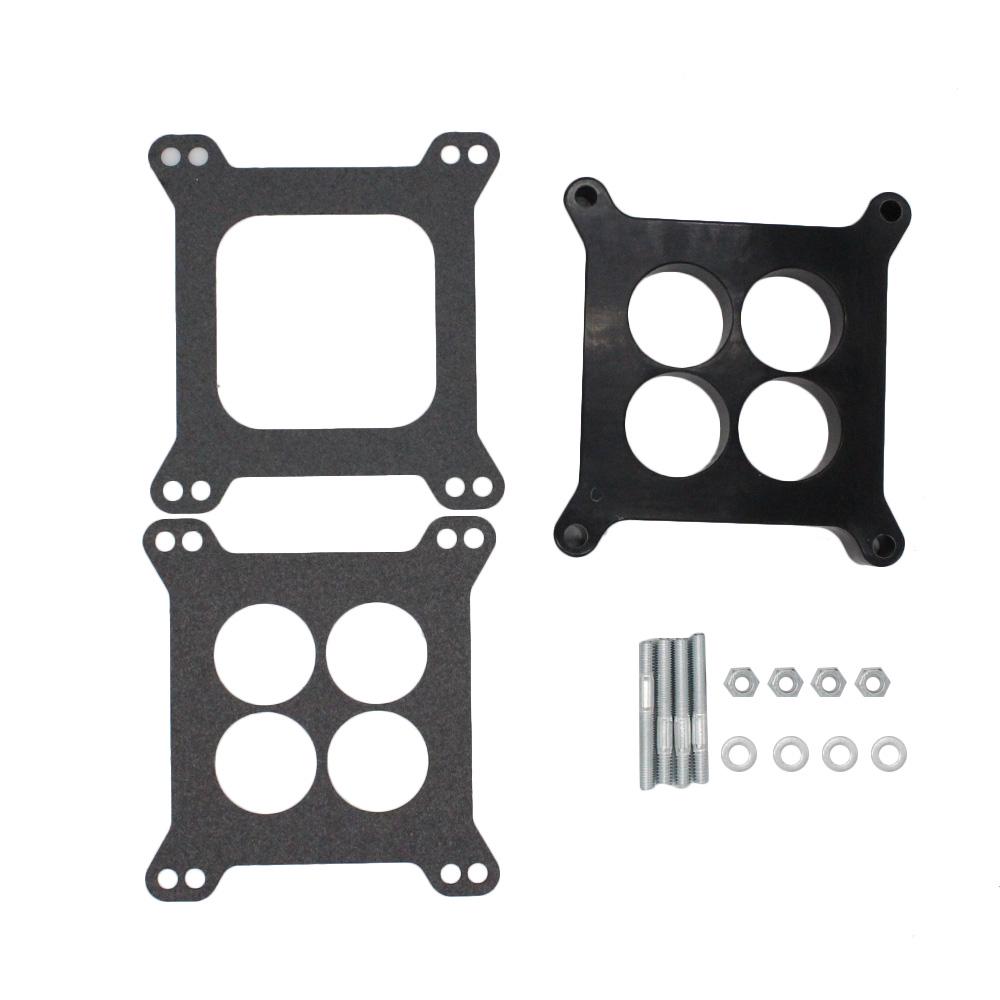 Buy 1" Ported Phenolic Carburetor Spacer 4bbl SBC BBC BB Fits for Holley SB Chevy Ford at