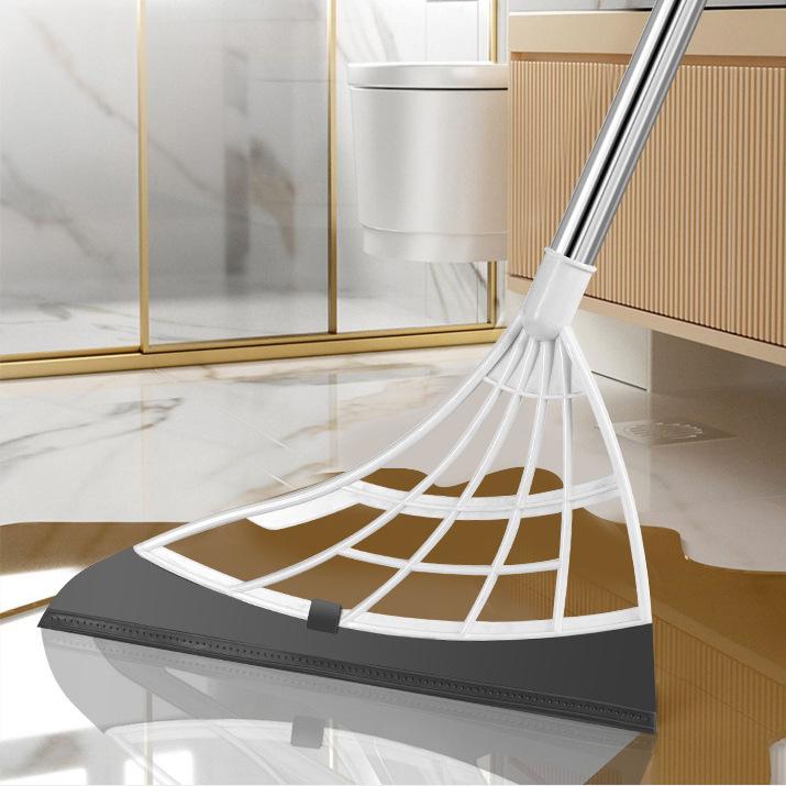 

Набор из метлы и совка для мусора: Мягкая щетина, конструкция двойного назначения с очищающими зубцами для влажной и сухой уборки