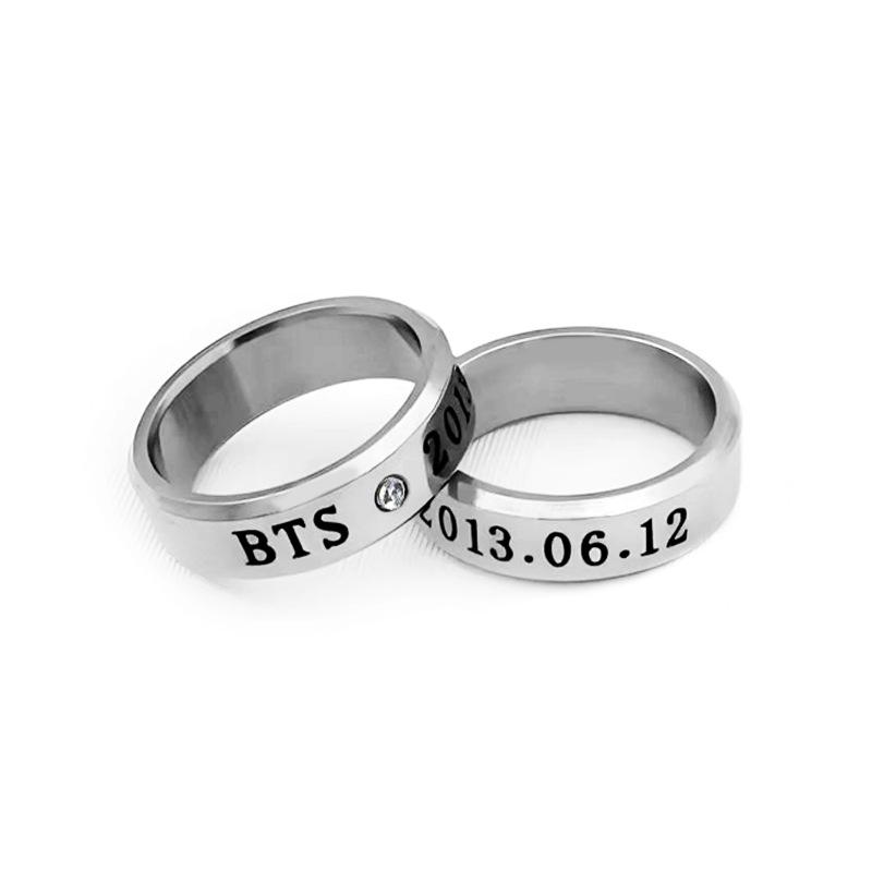 BTS Same Style Birthday Name Rings - Min Yoongi, Park Jimin, Kim Taehyung, Jung Hoseok, Jeon Jungkook