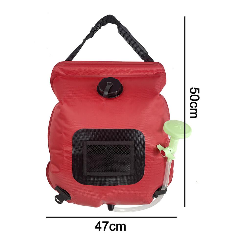 Portable Outdoor Shower, Solar Shower Water Bag Heats Water To 113F (45C) In 3 Hours With Direct Sunlight, Flexible Hose Removable For Outdoor
