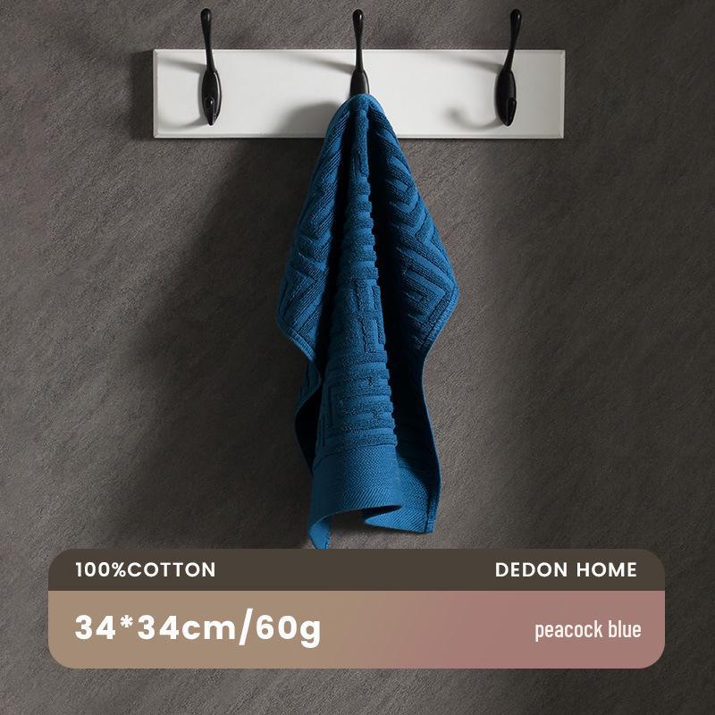 

Five-Star Soft Absorbent Cotton Face Towel - Hotel Quality, No Shedding. 34x34 cm
