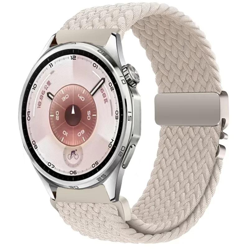 22/20mm Nylon-Geflechtband für Huawei Watch 5 GT6-5 Pro GT6-5-4 46mm Fallschirmschnalle Atmungsaktives Armband für Samsung Watch 7 6