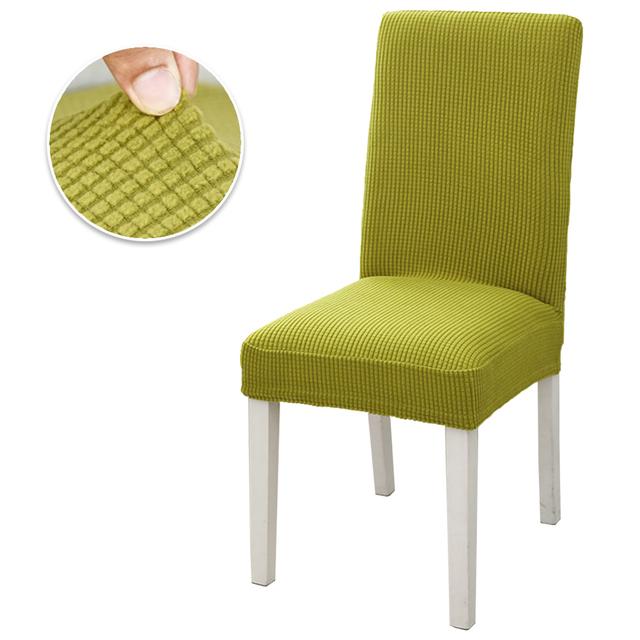 Jacquard Dining Chair Cover Stretch Anti -Dirty Chair Covers For Wedding Hotel Banquet Room Elastic Seat Slipcover 1 2 3 4pcs for Home
