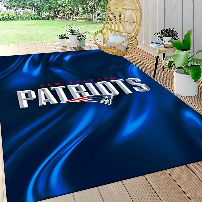 Patriots Team Logo Artwork Carpet Rug Soft Washable Anti Slip Home Living Room Sofa Mats Personalized Christmas Rug