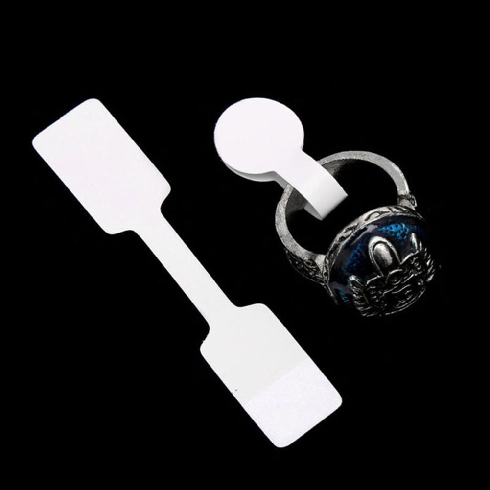 100/200 st Blanka Prislappar Halsband Ring Smycken Etiketter Pappersklistermärken Verktyg