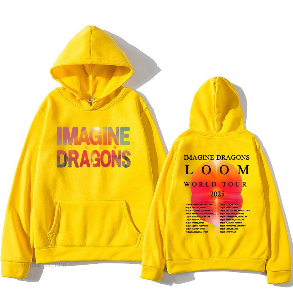 Imagine Dragons Loom Tour Hoodies Streetwear Unisex Hip Hop Long Sleeve Sweatshirts Harajuku Graphic Hoody Men Women Hoodie