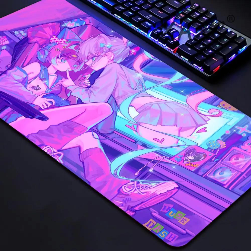 NEEDY GIRL OVERDOSE Anime Mouse Pad Mouse Pad Cute HD Desk Pad Extended Gaming Keyboard Mats Large XXL Gamer Mousepad X