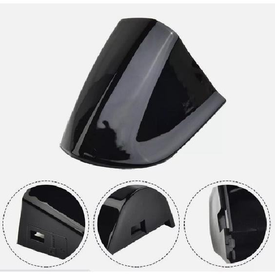 For Ford Mustang 2015-21, Driver Door Handle Key Cap Cover Bezel Shadow Black-G1
