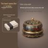 Pure Copper Incense Burner: Indoor Household Use for Agarwood & Sandalwood Fumigation, Includes Tray and Incense Seal.
