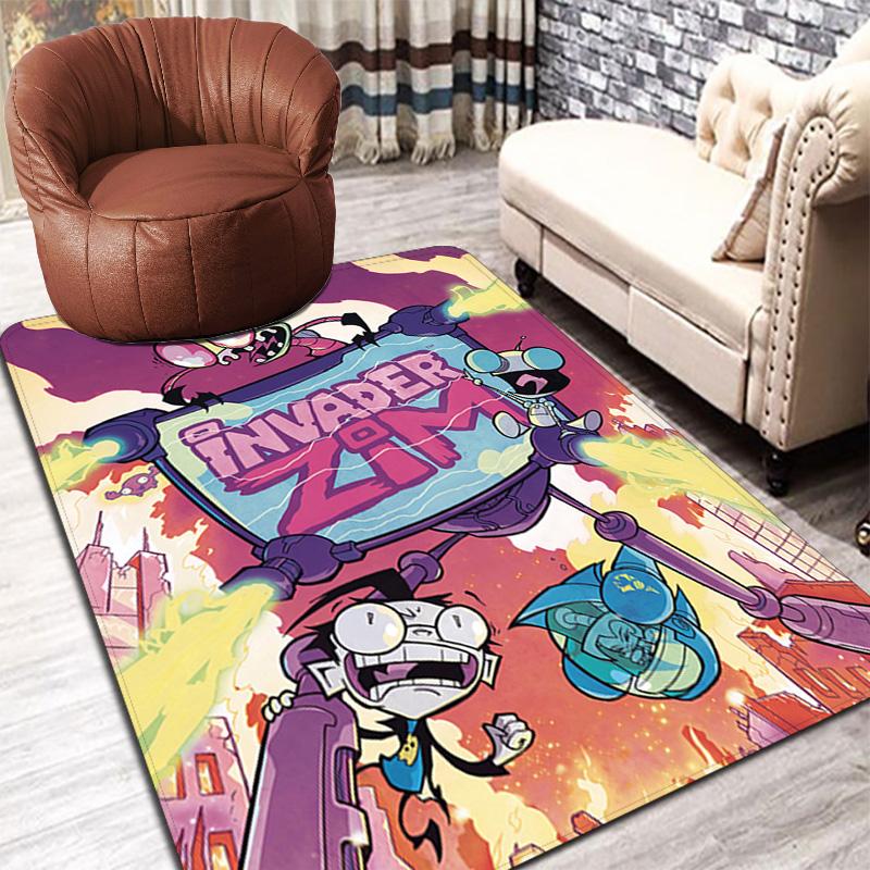 Invader Zim Rug Floor Mat for Living Room or Bedroom Soft and Comfortable Carpet a Gift for Birthday and Holiday.