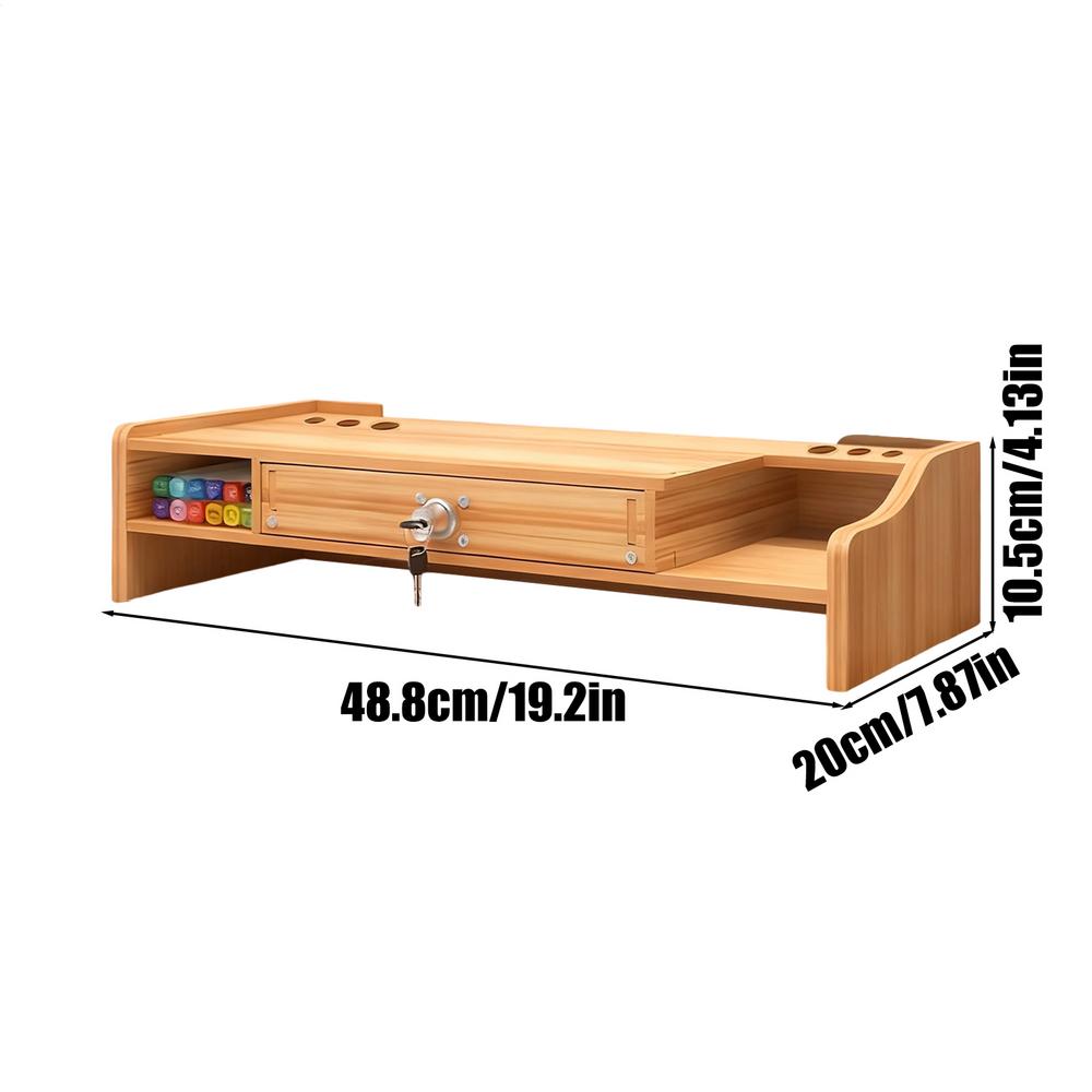 Computer Monitor Stand Ergonomic Height Desktop Storage Shelf Organizer Stand For Computer For Laptop Printer PC TV Screen Pen
