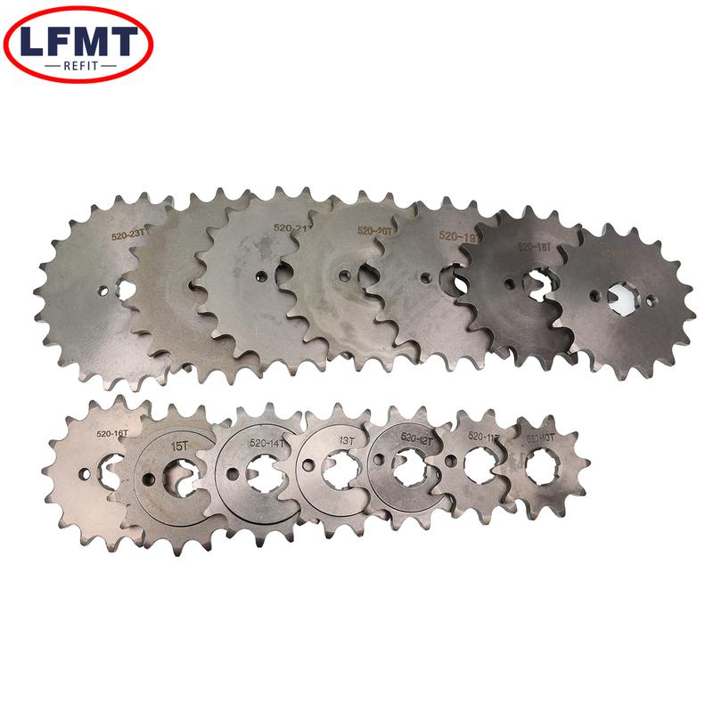 520# Chain 20mm 10T 11T 12 13 14 15 16 17 18 19 20 21 22 23T Teeth For 50cc to 125cc Off-road Bicycle ATV Front Engine Sprocket