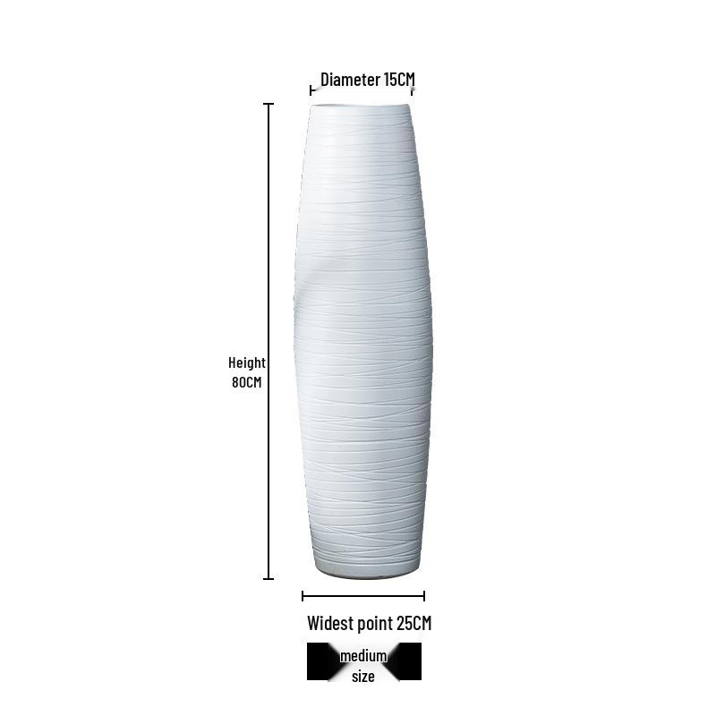 Modern American Large Ceramic Floor Vase for Dry Flowers