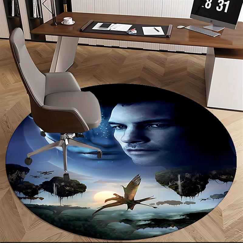 Avatar-Inspired Chair Mat - Round Carpet for Home Decor, Office Use, and Gifts0191b