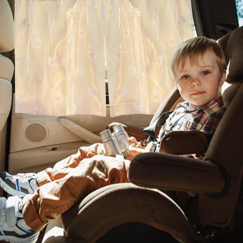 Fensterabdeckung für Auto Niedlich Bestickt Sonnenschutz Fensterblende Tragbare Auto-Fensterblenden Verdunkelung Auto Camping Fensterabdeckungen Sonne