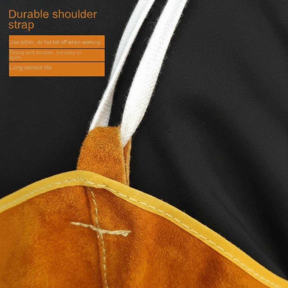 Non-stick Liner Leather Welding Work Sleeves Arm Protection Heat Flame Resistant Welding Arm Sleeve Wear-resistant Thickened