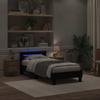 Bed Frame Black Oak Effect 75 x 190 cm Engineered Wood