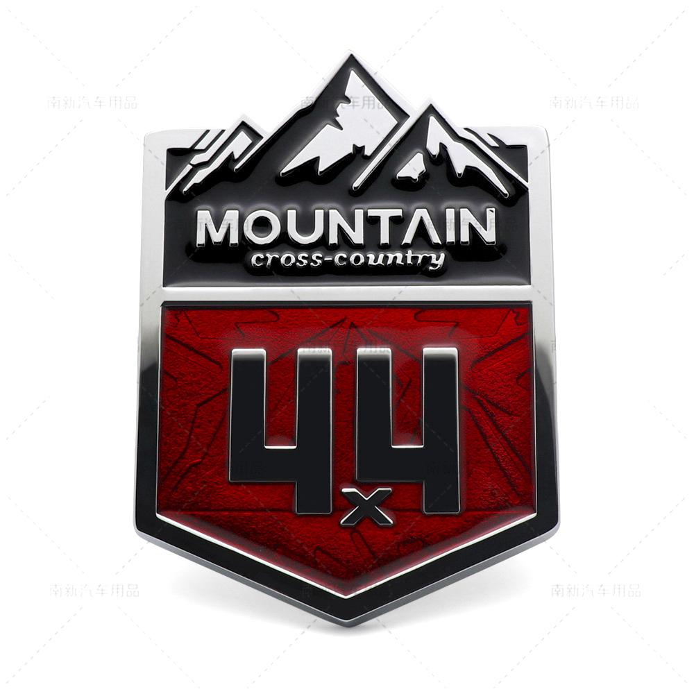 Metal Car Grille Fender Badge Cross-country Mountain 4X4 Emblem For Jeep Grand Cherokee Wrangler Compass Patriot Accessories ALX1