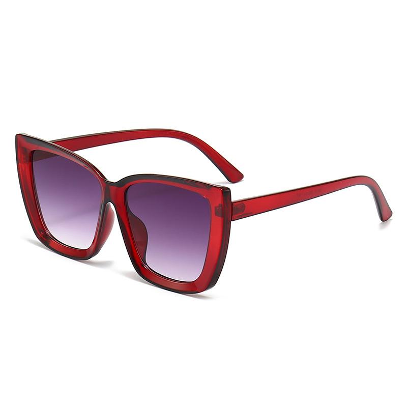 

Vintage Cat Eye Sunglasses Women Square Large Frame Sun Glasses Female Brand Designer Retro Cateye Shades Fashion Uv400 As Picture