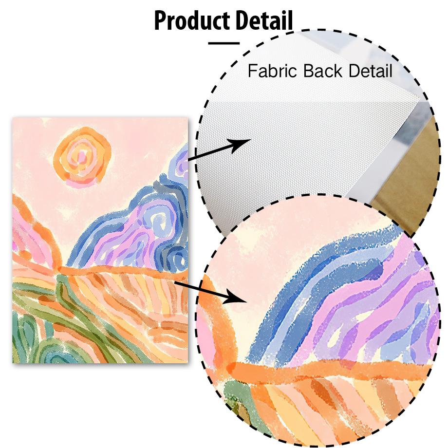 Watercolor Mountain Flower Leaves Geometry Wall Art Posters Prints Nordic Abstract Pictures Bedroom Decor Indoor Canvas Painting