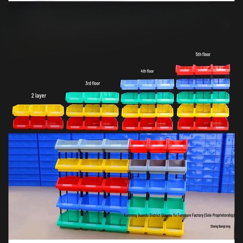 Plastic Component Storage Box with Adjustable Sections
