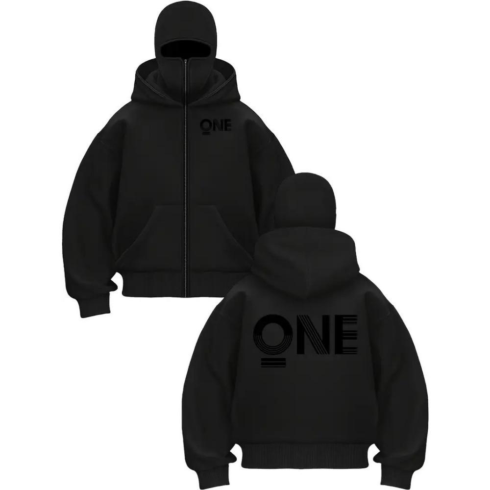 

Мужское модное брендовое худи в стиле хай-стрит с надписью, капюшоном-маской и двойным капюшоном, модное нишевое свободное худи, трендовое пальто XXXL