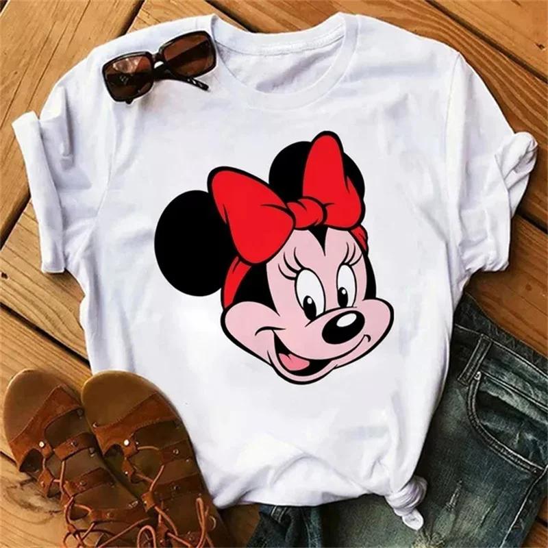 Fashion Cartoon Graphic Printed T-shirt Cute Casual O-Neck Short Sleeves T Shirt Streetwear Y2k Clothes Tops Tees