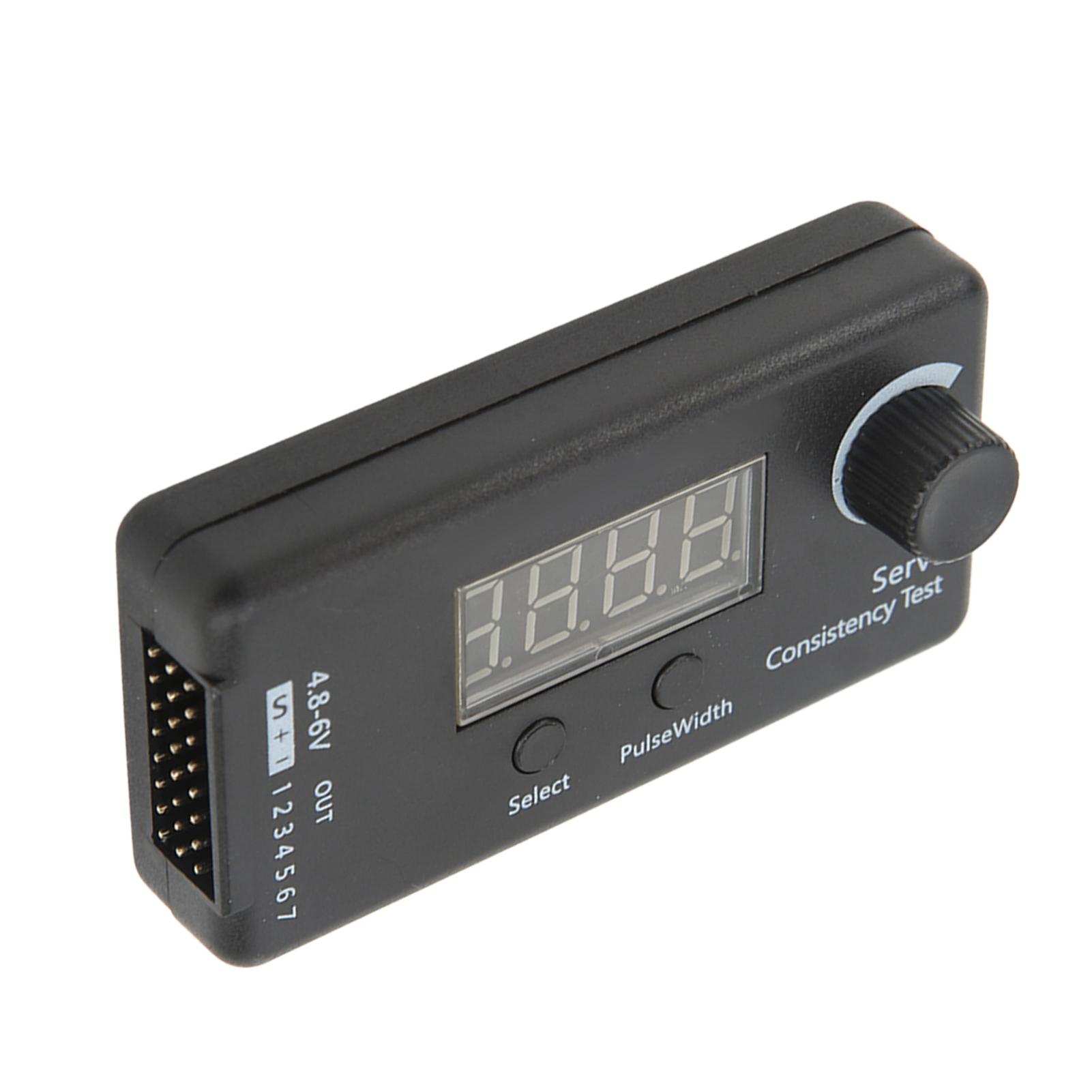 

Digital Servo Tester 3 Modes High Accuracy Black Plastic Servo Consistency Tester for RC Helicopter DC 4.8 6V