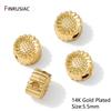 14K Gold Plated Round Spacer Beads For Jewelry Making,Brass Flat Beads Separators For DIY Bracelet Necklace Making Accessories