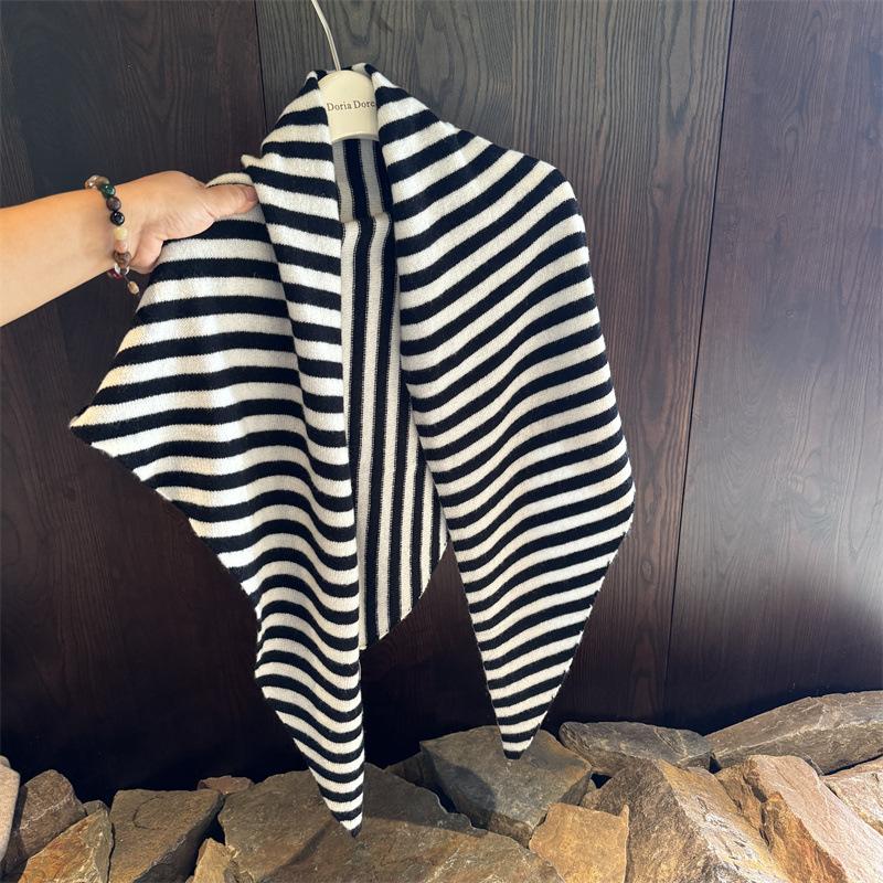 Concave wool 100 shawl enlarged autumn and winter new warm triangle scarf knitted scarf women