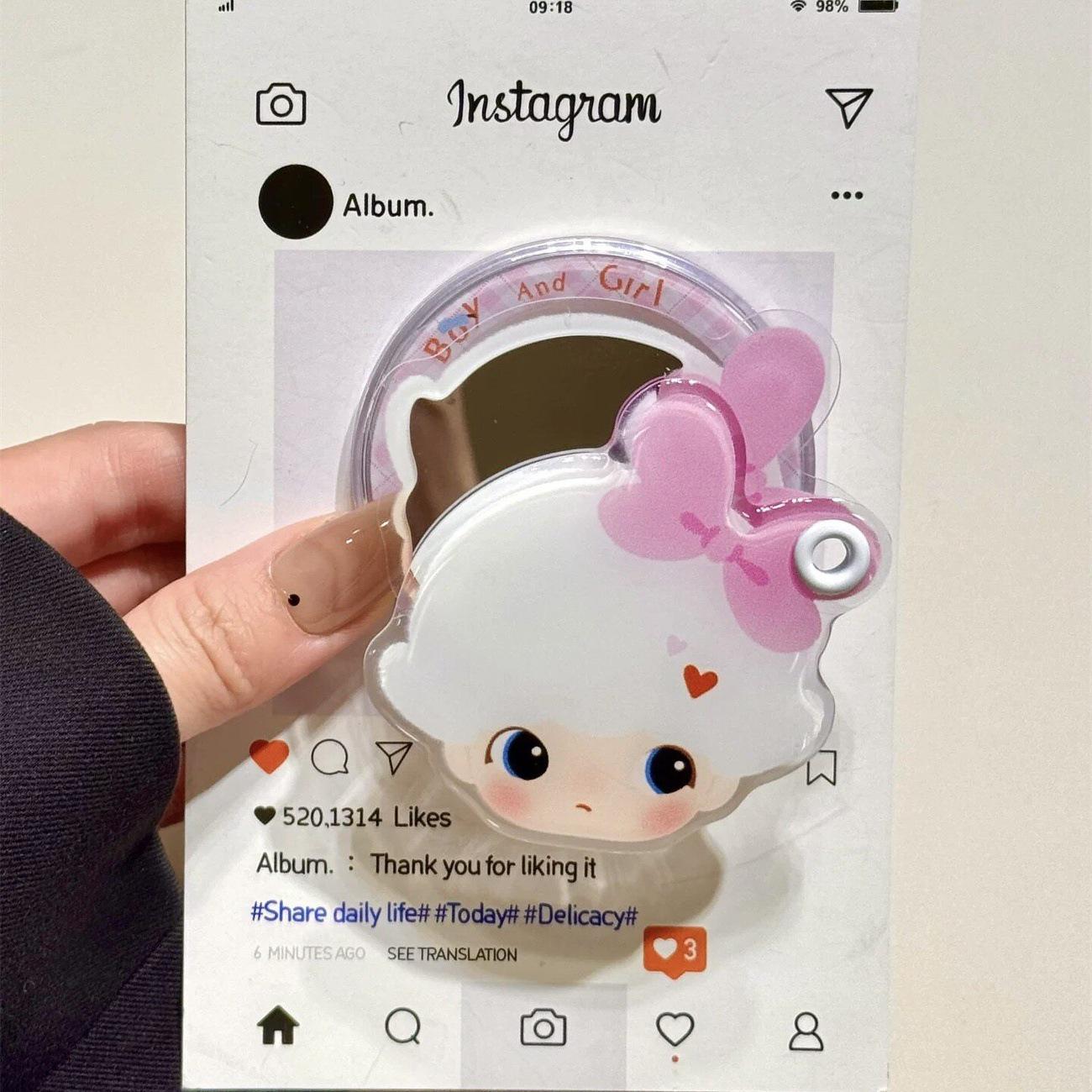 Cartoon Crying Doll Magsafe-Compatible Magnetic Phone Holder - Retractable, Foldable, and Strongly Adhesive for Women