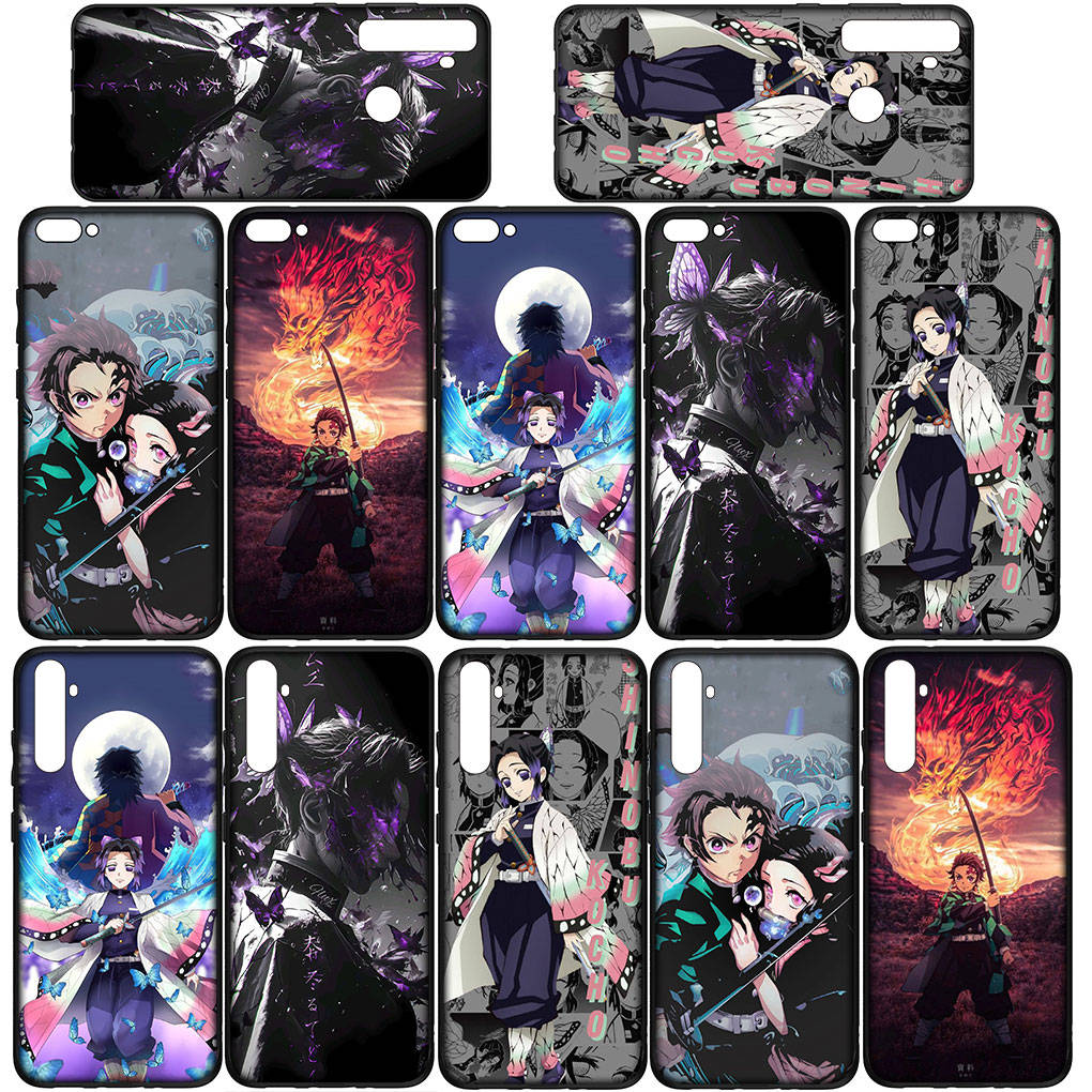 For Samsung Galaxy S24 S23 iPhone 16 15 14 Xiaomi Redmi Note 13 12 11 10 Plus 9 Pro Max X XR Telefondeksel Kochou Shinobu Demon Slayer OPPO Huawei Deksel