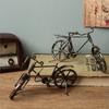 1pc Alloy Bicycle Model Vintage Ornament Retro Furnishings Simulated Bike Figurine For Home Decor Shelf Tabletop Store Christmas
