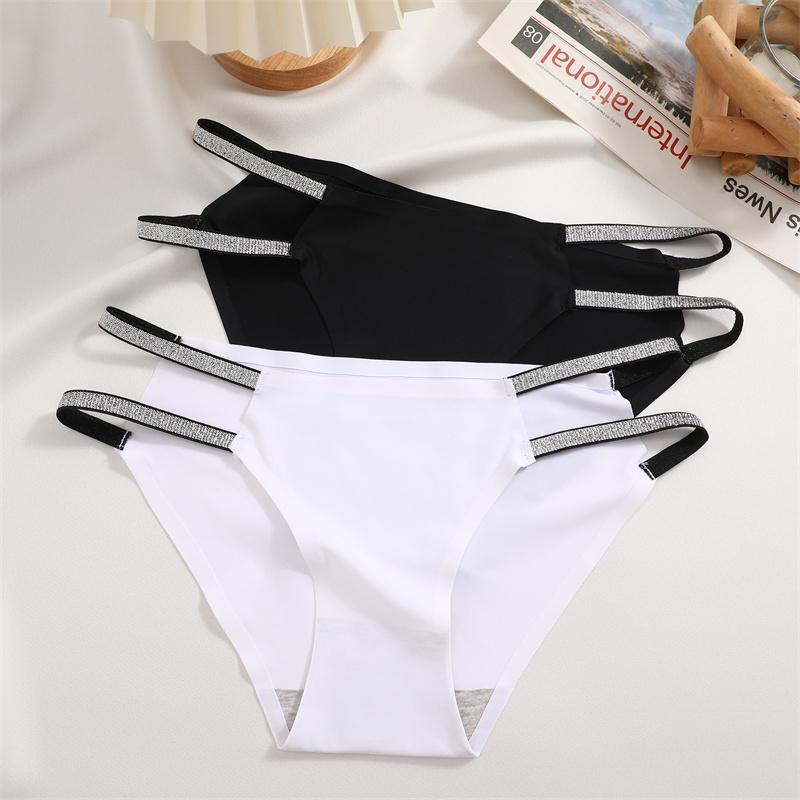 FINETOO Sømløs truse for kvinner Midje Sexy beltedesign Mid-midje Brise Komfortabelt undertøy