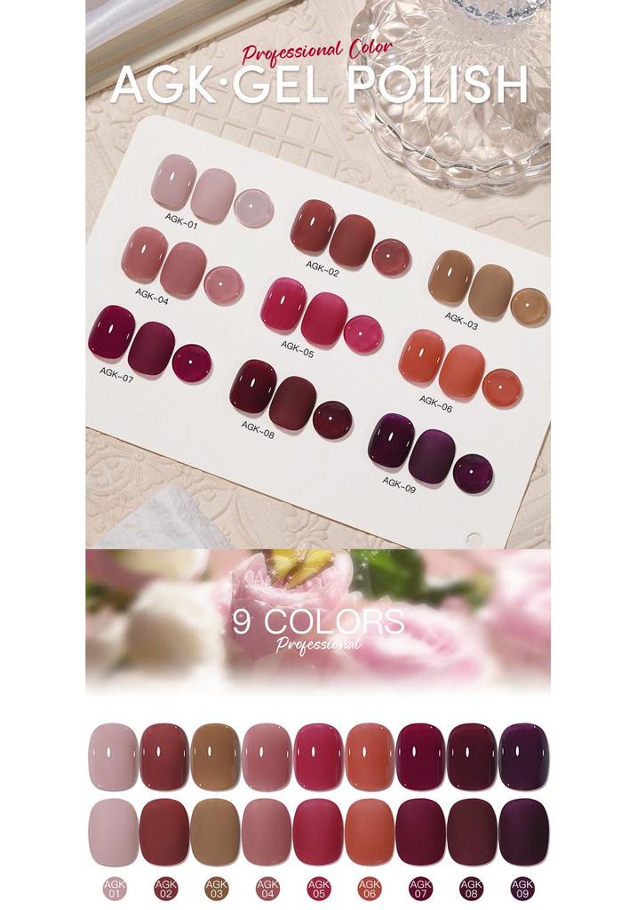 Red Dried Rose Gel Nail Polish Set 2025 - Salon Exclusive