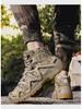 Men's Camouflage Oxford Waterproof Tactical Boots - Non-Slip, Large Size (45, 46) for Outdoor Rock Climbing & Hiking.