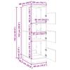 Laundry Cabinet with Door Black Oak Effect 50 x 68 x 162 cm
