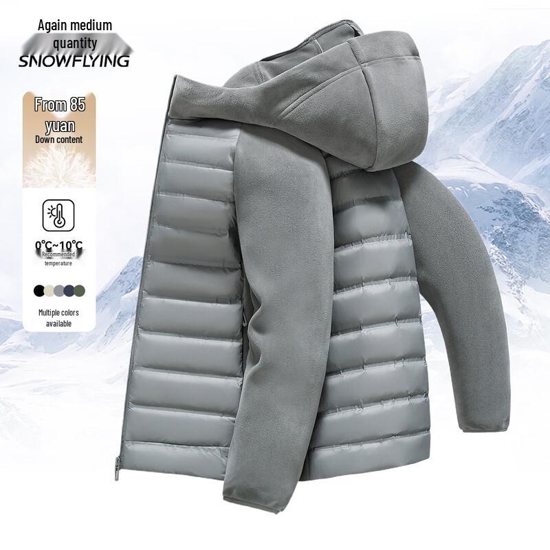 Men s Lightweight Hooded Duck Down Jacket 3XL
