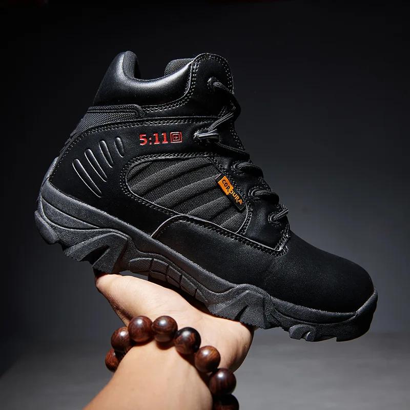 Fashion 2024 New Men's Boots Desert Anti-slip Man Boots Outdoor Lace Ankle Boots Safty  Work Shoes for Men Hard-Wearing Hiking Shoes 46