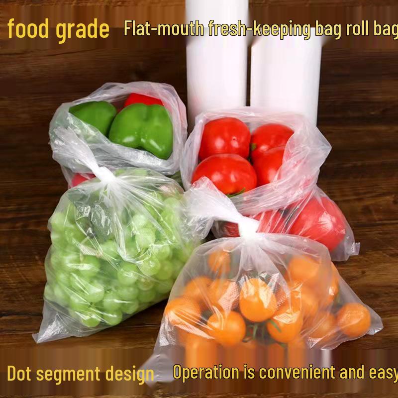 Transparent Food-Grade Fresh-Keeping Bags with Easy-Tear Design