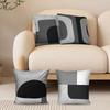 Black White Minimalist Fashion Modern StyleCover Bedroom Sofa Decoration Polyester Cushion Cover with Zipper